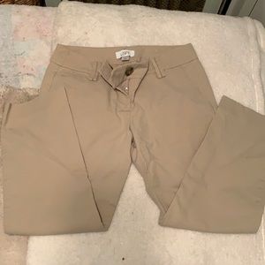 Loft beige ankle length cotton pants